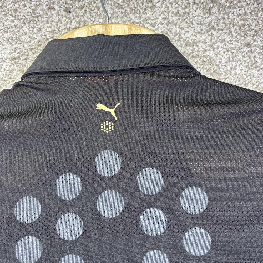 Puma Polo Shirt Mens Medium Black Hazeltine National Golf MacKenzie Cup 9 USPDRY - Picture 12 of 12